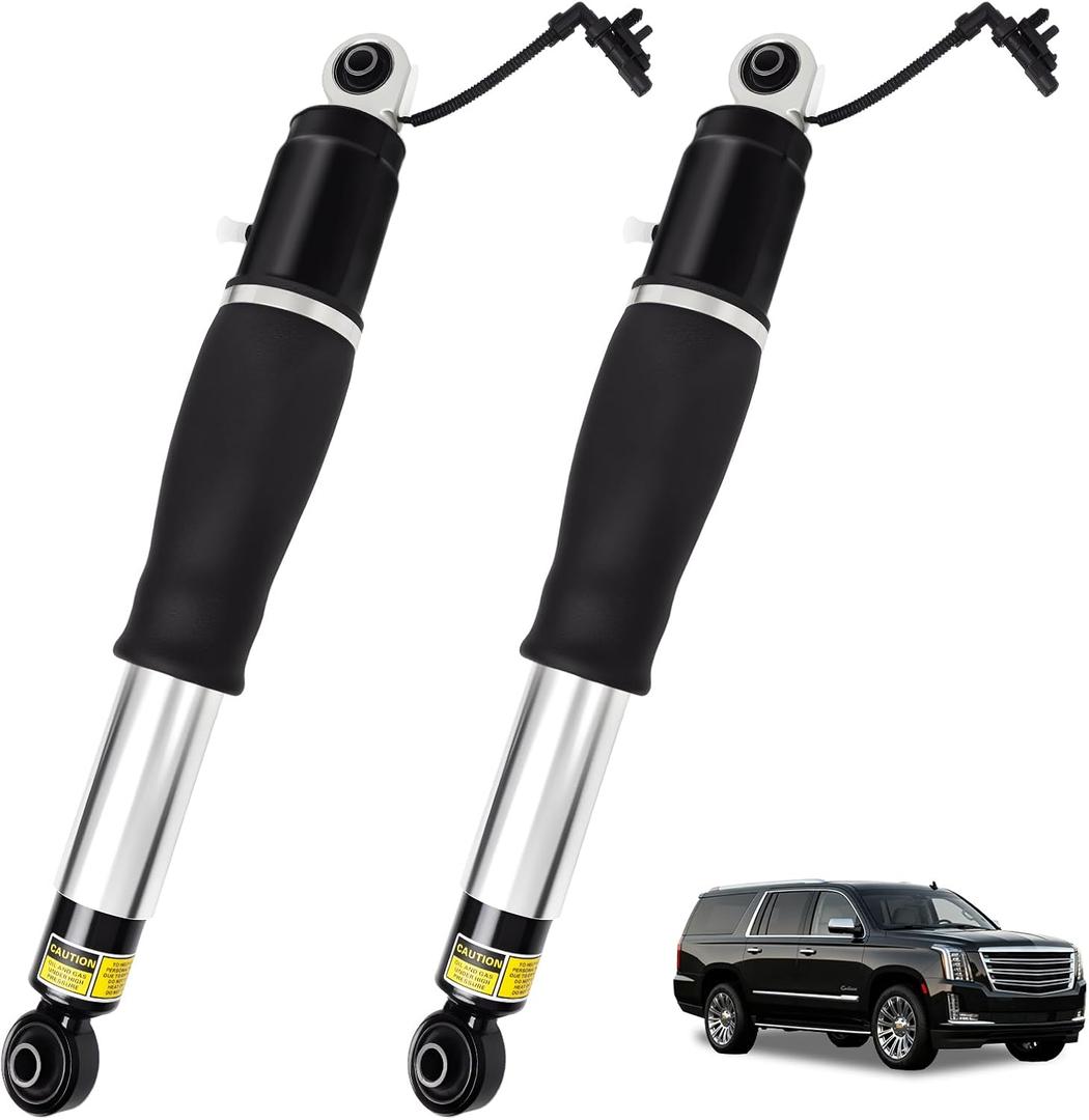 84176675 2PCS Rear Air Shock Struts Absorber Fit for 2015-2020 Chevy Tahoe Suburban, Fit for Cadillac Escalade ESV, Fit for GMC Yukon XL Replace 23151122, 23267007, 23290661 (black)