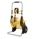 Garden Hose Reel Cart Hold 130 FT of 5/8 or 197 FT of 1/2 inch Hose, Metal Water Hose Holder with Wheels for Outside Yard Lawn