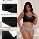 ONLYSTORY Bras for Women No Underwire Comfortable Full Coverage Front Closure Bralettes Wireless Wirefree Everyday Bras (Black, XXL)