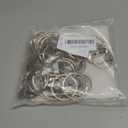 40 Pack Openable Curtain Rings with Clips Metal Hangers Ring, Drapery Clips Hooks, Decorative Curtain Rod Clips Hangers 1.5 Inch Interior Diameter Eyelets(Silver,1.5")