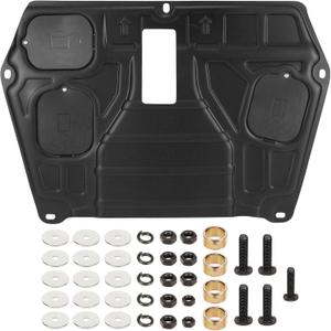Engine Splash Shield for 2011-2020 Toyota Sienna 2.7L 3.5L, Under Engine Cover Protector, Direct Replacement Mud Guard with Access Hole