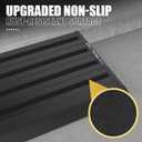 Threshold Ramp for Doorways,Adjustable Height 2.6"-7.3" Aluminum Wheelchair Ramp with Heightening Screws and Swivel Angle Leg,1100lbs Load Capacity, 30"x36'' Curb Ramp for Trolley,Power Chairs