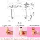 Youeon 2 Pack Acrylic Ice Cream Cone Holder with 6 Holes, Clear Waffle Cone Holder Stand, Sushi Hand Roll Stand for Party, Wedding, Bakery, Treat Table, Candy Buffet, Easy to Assemble