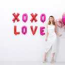 3 x 16 Inch XOXO LOVE Letters Pink Red Foil Balloons (XOXOLOVE) (XOXOLOVE)
