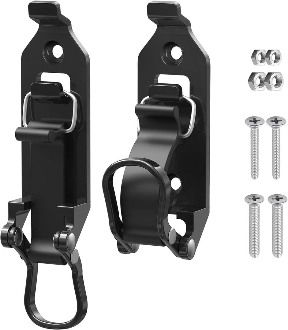 Metal Rubber Shovel Mount for Roof Rack & Truck Bed, Truck Jeep Offroad Axe Roof Rack Shovel Mount, Shovel Holder for Truck & Quick Fist Mounting Clamps Fit 0.67" to 1.57" D Tools Black 2PCS