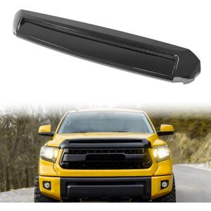 Black Front Upper Hood Bulge Molding Grille Trim Compatible with 2014-2021 Toyota Tundra, Replacement for 761800C030 TO1231102 Hood Scoop Grill Trim Molding