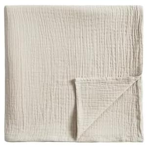 Meracorallo Muslin Swaddle Blanket, 100% Cotton Receiving Blanket Soft and Breathable Swaddle Wrap for Baby Boys and Girls, Beige, Pack 2