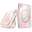 Clayco Nebula Case for iPad 9th/ 8th/ 7th Generation Case 10.2 Inch 2021/ 2020/ 2019, Multi-Angle Viewing Full Body Stand Cover for iPad 10.2" with Built-in Screen Protector & Pencil Holder, Marble