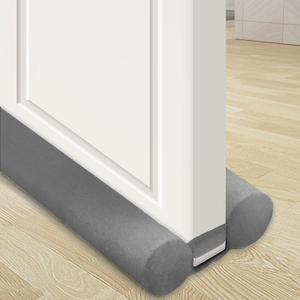 Under Door Draft Stopper 32 inch Draft Blocker for Bottom of Door 27-35 inch Seal Insulator Noise Stopper Weather Stripping Breeze Blocker (Grey, 35" (Up to 1.1" Gaps) (Gray)