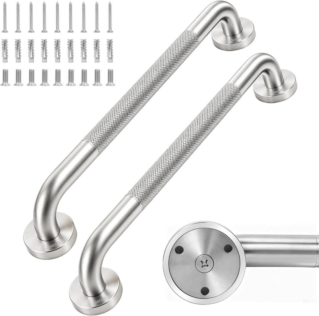 Mrhand Shower Safety Bars for Seniors, Handicap Grab Bars, 2 Pack 36 inch