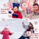 Zubebe 72 Pieces Snowball Fun Set Snowmen Balls Fake Cute Fight Smile Face Snowball with a Bag for Indoor Winter Adults Snowmen Ball Fight Christmas Party Decor, 6 Style(2 Inch,Cute)
