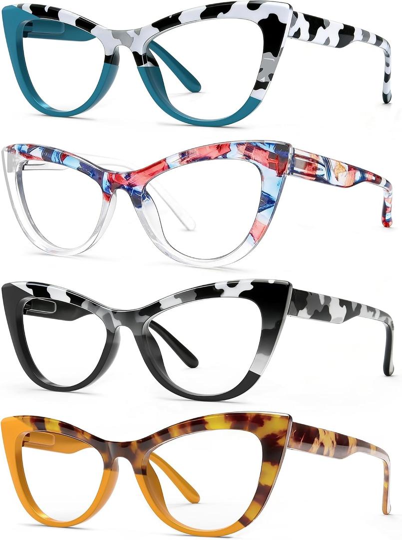 HEEYYOK 1.75 Reading Glasses for Women large Blue Light Blocking Readers for Womens Oversized Cat Eye Cheaters Reading Oprah