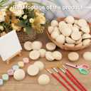 90 PCS 2 Inch Half Wood Balls, Split Wood Balls, Unfinished Natural Half Wooden Ball, 2 Inch Round Split Wooden Beads for DIY Crafts, Jewelry, and Home Decor