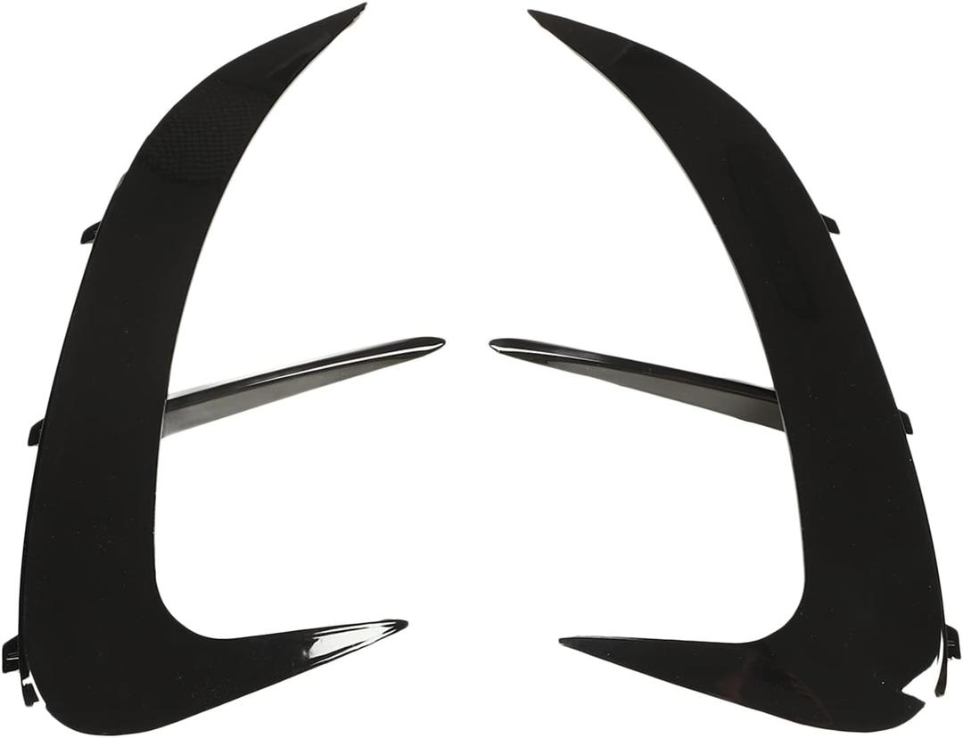 Rear Bumper Spoiler,ABS Rear Bumper Air Vent Cover Spoiler Lower Side Air Vent Frame Cover Trim for Benz C Class W206 Line 2021 and (Glossy Black)