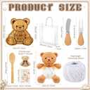 4sets/40pack Baby Shower Game & Prizes - 4 Set Blindfolded Diaper Changing Baby Shower Games and 4 Set Game Prizes for Winners Include Cutting Board Plush Bear Diaper Blindfold Knives Fork Spoon Towel