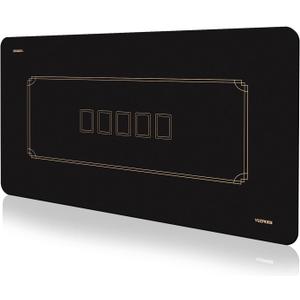 YUZPKRSI 70 x 35 Inch Texas Hold'em Poker Mat Waterproof, 8 Players Poker Table Mat Water Repellent, Portable Poker Table Top Topper with Thicken Carrying Bags for Poker Games, Blackjack, Casino