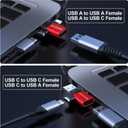 2 x BUISAMG Data Blocker, 4-in-1 Universal USB Data Blocker, Protection from Illegal Downloading, Hacking Proof 100% Guaranteed, for iPhone 15 16 and Any USB Device Charging. 2-Pack