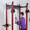 Double Length Tricep Rope for Cable Machines - 55 Inch Heavy Duty Pulldown Attachment, 4ft 7in Gym Strength Training Accessory & Home Workout Equipment