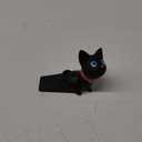 Operitacx Cute Cat Door Stopper Anti-Clip Hand Door Block Non-Slip PVC Wedge Decorative Home Accessory 6.49X2.95X4.52 Inches for Safety (Size 1, Black)