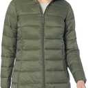 Amazon Essentials Women's Lightweight Water-Resistant Packable Puffer Coat Outerwear, -olive, XX-Large
