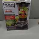BLACK+DECKER PowerCrush Countertop Blender, 6-Cup Glass Jar, For Smoothies and More, Stainless Steel Blade, 4 Speed Settings to Puree, Crush Ice, Chop, Dice, and Pulse, Dishwasher Safe, 700W Motor
