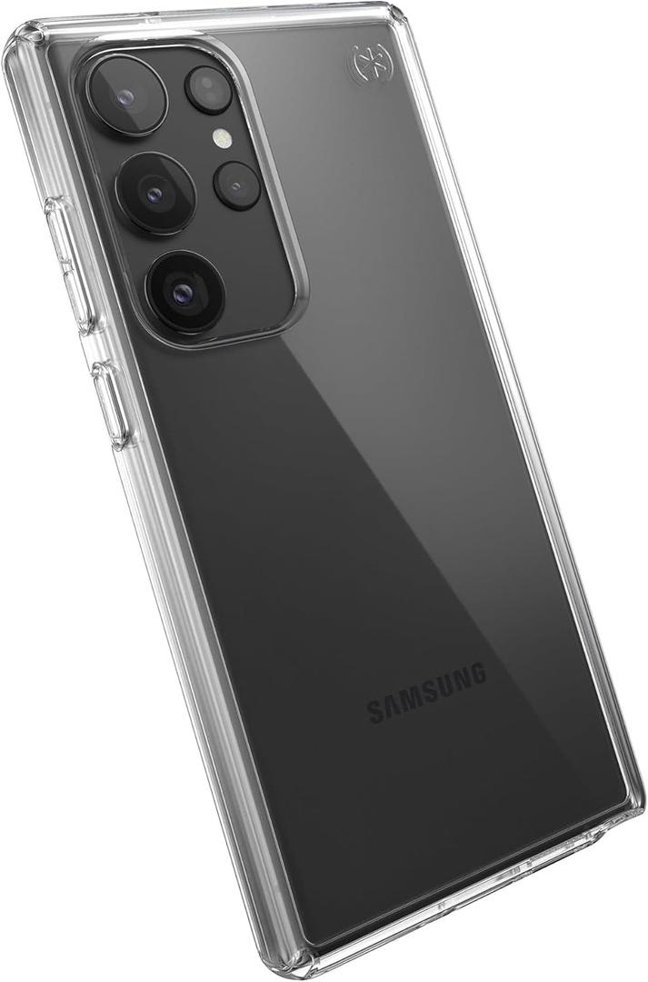 Speck Samsung Galaxy S23 Ultra Clear Case - Drop Protection, Scratch Resistant & Shock-Absorbent - Slim Design Grip Protection - Presidio Perfect Clear Case