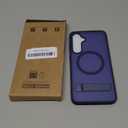 Hensinple for Samsung Galaxy S24 FE Case with Glass Screen Protector& Built in Stand, Military Shockproof Rugged Heavy Duty Protection Slim Matte Transparent Cover Phone Case for Galaxy S24 FE(Blue)