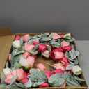 20 Inches Farmhouse Valentines Wreath Modern Valentine Flower Wreath Rocco Valentines Day Door Wreaths with Red Pink Rose Tulip Flocked Lambs Ear for Window Porch Porch Indoor Outside Decor