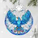 2 x Phoenix Ornament, Stained Glass Christmas Decorations, Christmas Ornaments for Tree, Holiday Ornament, Holiday Party Gifts, Gift Ideas & Xmas Gifts