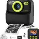 masterbee Kids Instant Print Camera, Birthday Gifts for Boys and Girls, Kids Digital Camera Toys, 1080P HD Video, 3 4 5 6 7 8 9 10 11 12 Year Old Boy Gifts/Girl Gifts (Black)