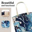 3 x ABUIFDK Car Trash Can, Cute Car Trash Bag, Hanging Car Organizer and Storage Bag, Trash Bin for Car Accessories, Vehicle, Travelling, Camping Luxury Blue White Marble
