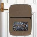 Mail Catcher Brown Indoor Mail Slot Catcher, Durable Oxford Bag for Front Door Garage Office Mail Slot Cover, Space Saving, Self-Adhesive, No Screws Needed, Machine Washable, Housewarming Gift