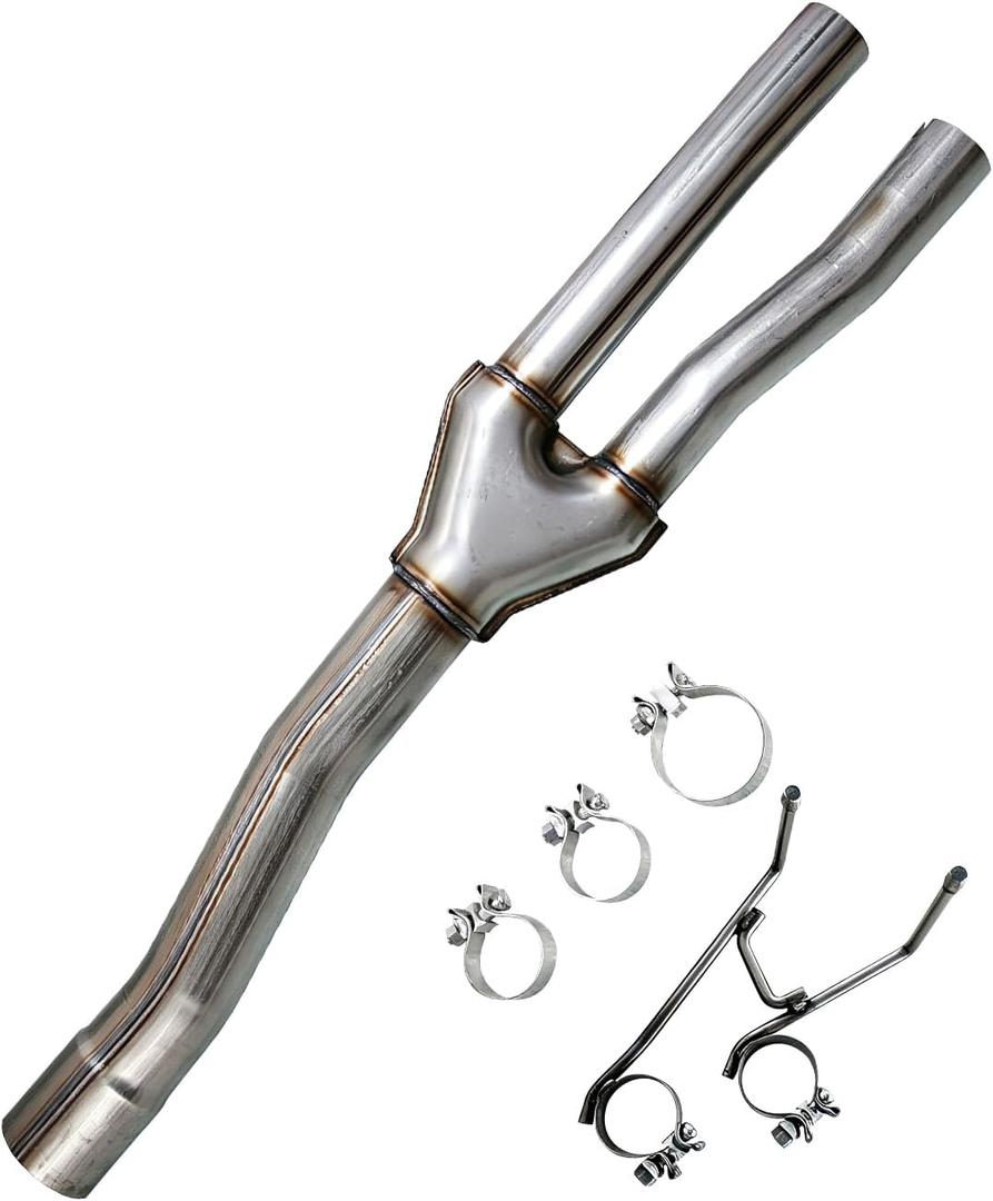 409 Stainless Steel Two Chamber Exhaust Muffler Kit, 3''Inlet/2.25'' Outlet,Direct Fit Exhaust 2009-2018 Ram 1500 (Y-body)