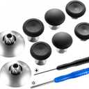 eXtremeRate 8 in 1 Magnetic Metal Thumbsticks for Xbox Series X/ S, for Xbox One S/ X & PS4 Slim/ Pro Controllers with T8H Screwdrivers - Black