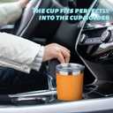 ATIKZHE 20oz Tumbler with Straw and Brush, Stainless Steel Vacuum Insulated tumbler, Double Wall Insulated Coffee Tumbler for Outdoor, Home, Travel,Office (Orange,1pcs)