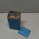HAN SHENG Square Airtight Tea Tins - Blue, Food Storage Containers for Loose Tea, Coffee, Spices (5.9"x3.4"x2.8")