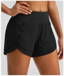 Women's Running Shorts High Waisted Quick-Dry 3 Inch Gym Workout Athletic Shorts for Women with Zipper Pocket M