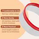 3Pcs Round Cookie Cutter Set 2", 2.5, 3" with Red Top Rubber Protection - Perfect for Biscuits and Baking