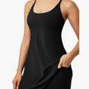 ELLE SPORT Tennis Dress for Women Athletic Golf Workout Dress with Built-in Shorts and Bra, Adjustable Straps & Pockets M