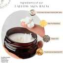 Untamed Organics Handmade Tallow, Castor Oil, and Frankincense Oil Skin Balm - 100% Grass-Fed Tallow for Skin Care - Face & Body Moisturizer for Sensitive Skin, Eczema All-Purpose Balm - 2 FL. oz.