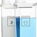 Laundry Detergent Dispenser, Liquid Laundry Container & Powder Soap Dispenser, 2 Pack Plastic Laundry Storage for Laundry Room Organization, Fabric Softener Dispenser (2.3L)