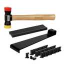 Goldblatt Laminate Wood Flooring Installation Kit with Reinforced Double-Faced Mallet, Heavy Duty Pull Bar, Tapping Block, 30-Piece Spacers, Professional Flooring Tools for Laminate, Hardwood, Vinyl