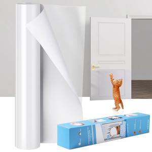 Anti Cat Scratch Furniture Protector from Cat Claws, Easy-to-Apply Scratching Deterrent Tape Self-Adhesive Single-Sided Couch Protector for Sofa, Doors, Bed, Table (196.8 x 11.8)