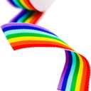 2 x Teemico 55 Yards Rainbow Grosgrain Ribbons Double Face Rainbow Stripes for Gift Wrapping Party Decor Jewelry Making DIY Handmade Crafts (1.5cm Wide)