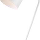 GLOBE Electric 52295 Belmont 17" Desk Lamp, Matte White, White Faux Marble Base, 2.1A USB Port, On Off Rocker Switch at Base
