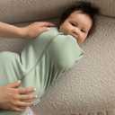 Tiny Twinkle Baby Sleep Sack 3-6 Months 1.0 TOG, Cotton & Elastane Wearable Blanket, Swaddle Transition Micro-Fleece, Machine Washable (Sage)