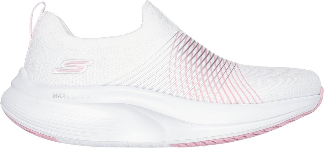 Skechers Womens Go Walk Max Walker Sally (6.5, White/Pink)