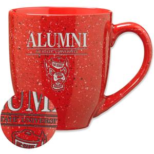 Rico Industries NCAA North Carolina State Wolfpack Alumni 16 oz Team Color Laser Engraved Speckled Ceramic Coffee Mug