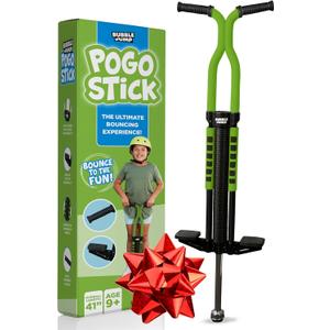 Pogo Stick for Kids Age 10 & up Green - for Boys, Girls, Teens & Adults 80 to 160 Lbs - Easy Grip Rubber Handle Master Jumper Pogo Sticks - High Jumping Kids Pogo Stick
