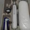 Oral-B iO Deep Clean Rechargeable Electric Powered Toothbrush, White with iO Series 3 Limited, 2 Brush Heads and Travel Case - Pressure Sensor to Protect Gums - 3 Cleaning Settings - 2 Minute Timer (1 Count (Pack of 1))